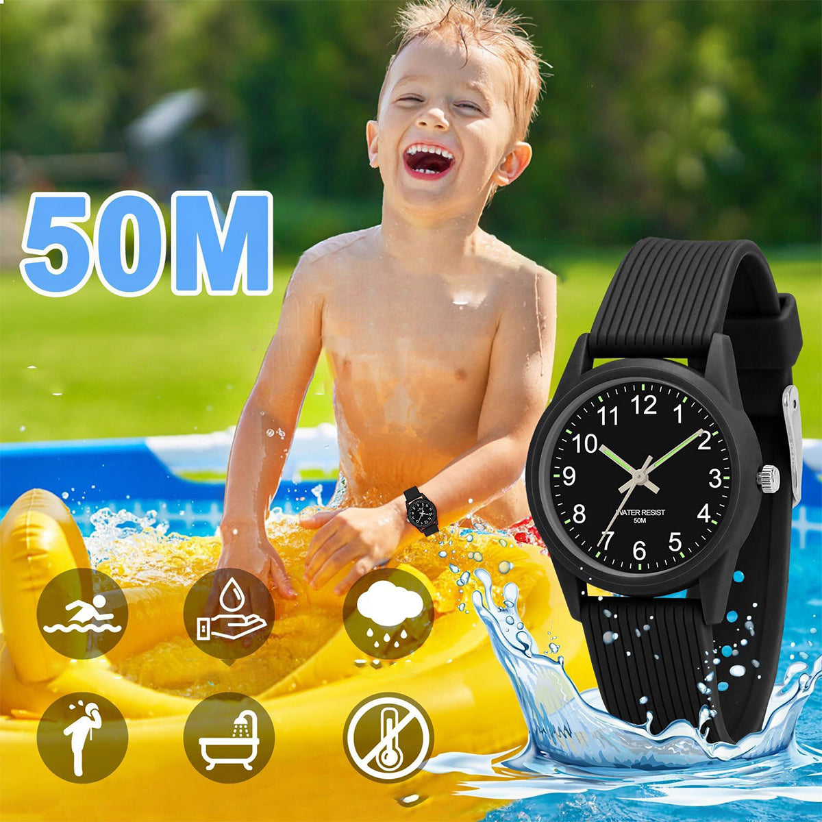 Waterproof Quartz Watch with Luminescent for Everyday Children's Wear Functions waterproof