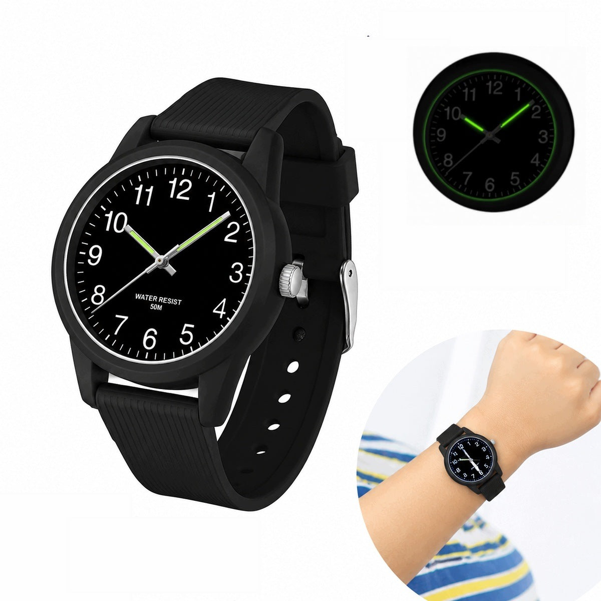 Waterproof Quartz Watch with Luminescent for Everyday Children's Wear