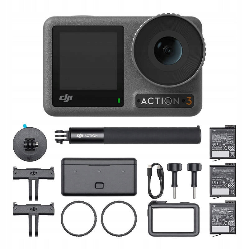 Waterproof Sports Camera DJI Osmo Action 3 Adventure Combo 4K 120fps UHD Packaging status original