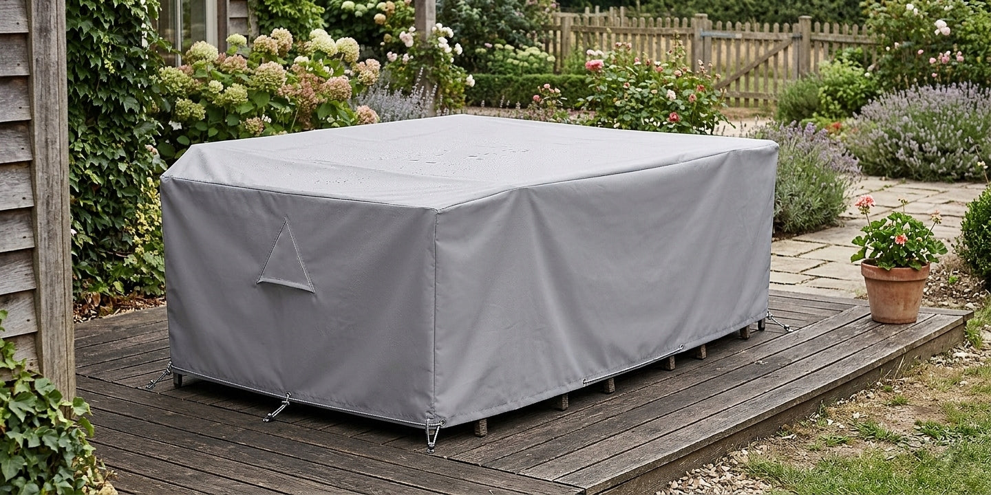 Waterproof Table Cover Outdoor Furniture Rectangular Grey 300x120x60cm Manufacturer code vcxz