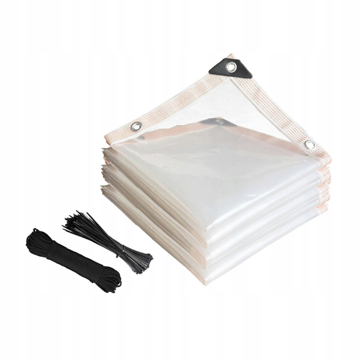 Waterproof Tarp Cover Tear Resistant Rainproof Transparent Poly 300cmx250cm