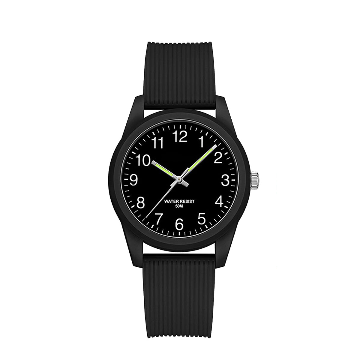 Waterproof analog watch for children with glowing hands