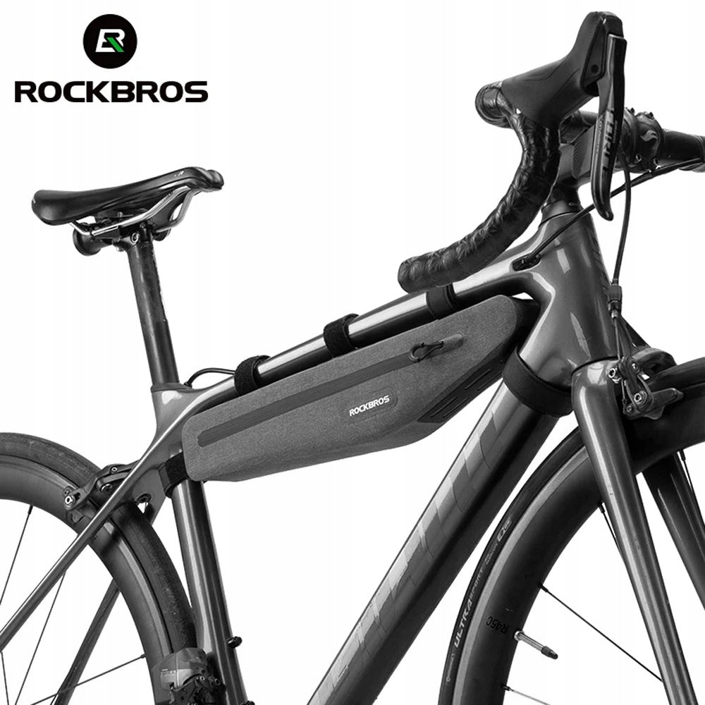 Waterproof bicycle bag under frame Rockbros AS-052 grey Capacity 1.5 l