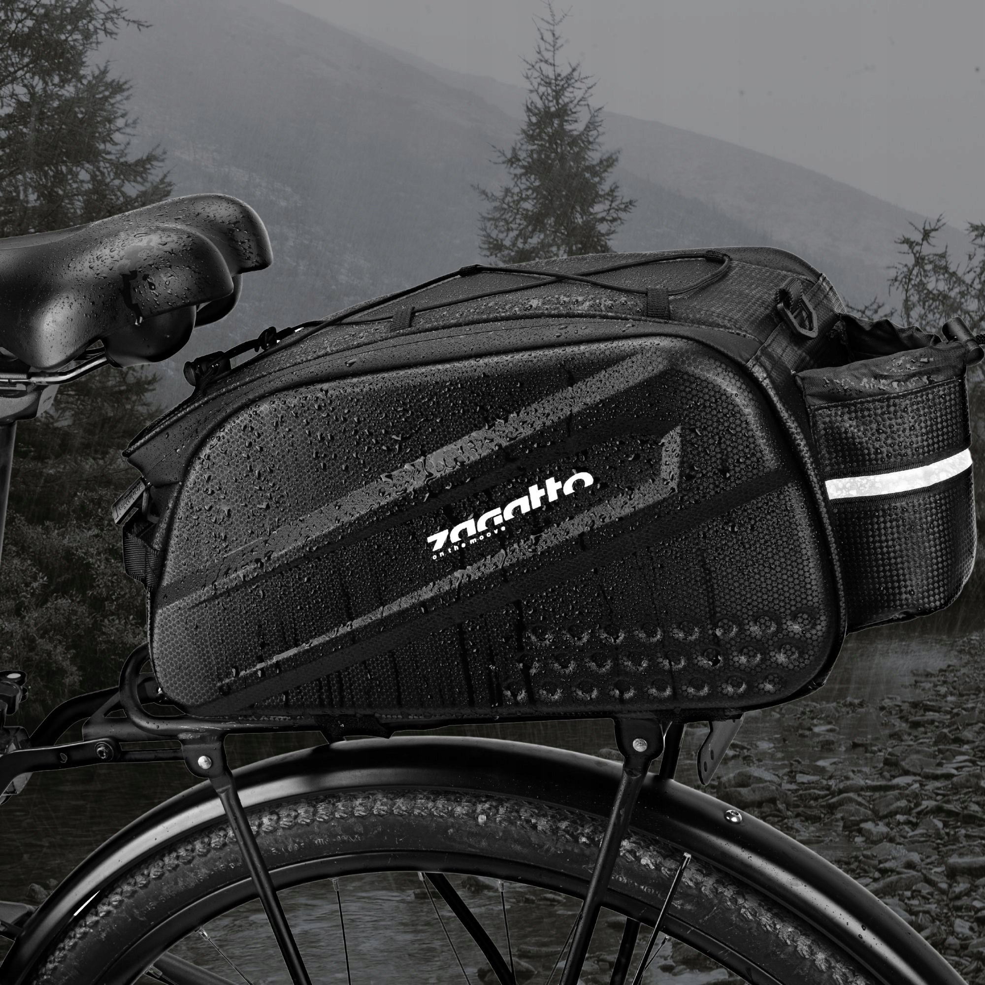 Waterproof bicycle pouch for rack bicycle bag rigid arm ZAGATTO Packaging status original