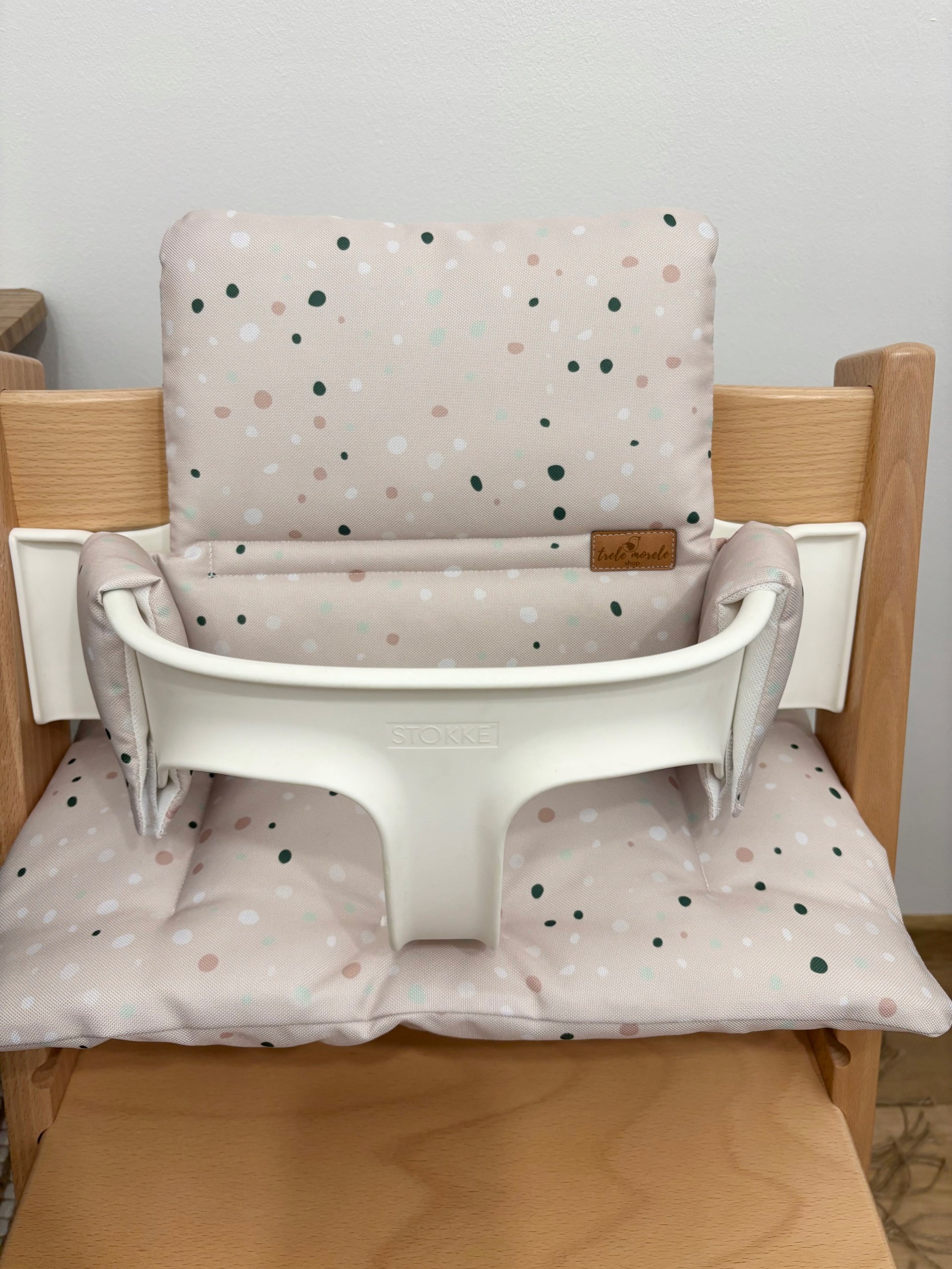 Waterproof cushions for Stokke Tripp Trapp 2in1 dots beige Packaging status original
