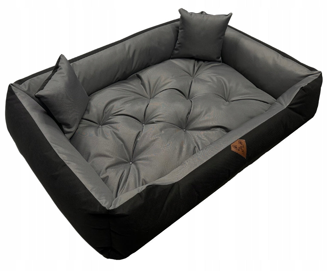 Waterproof dog bed 75x65 grey soft made in Poland