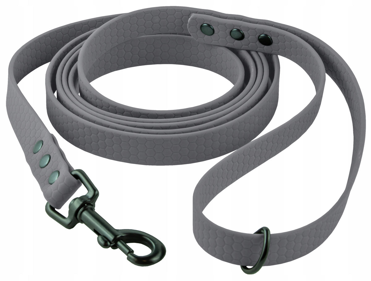 Waterproof leash Dog Crazy, GREY, 1.5m, 16mm