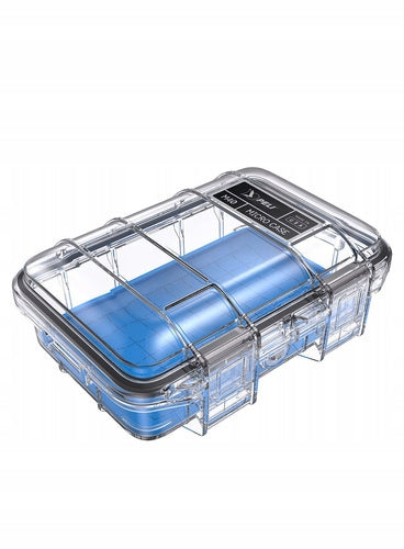 Waterproof protective case for electronics Peli M40 Micro Case - blue / clear