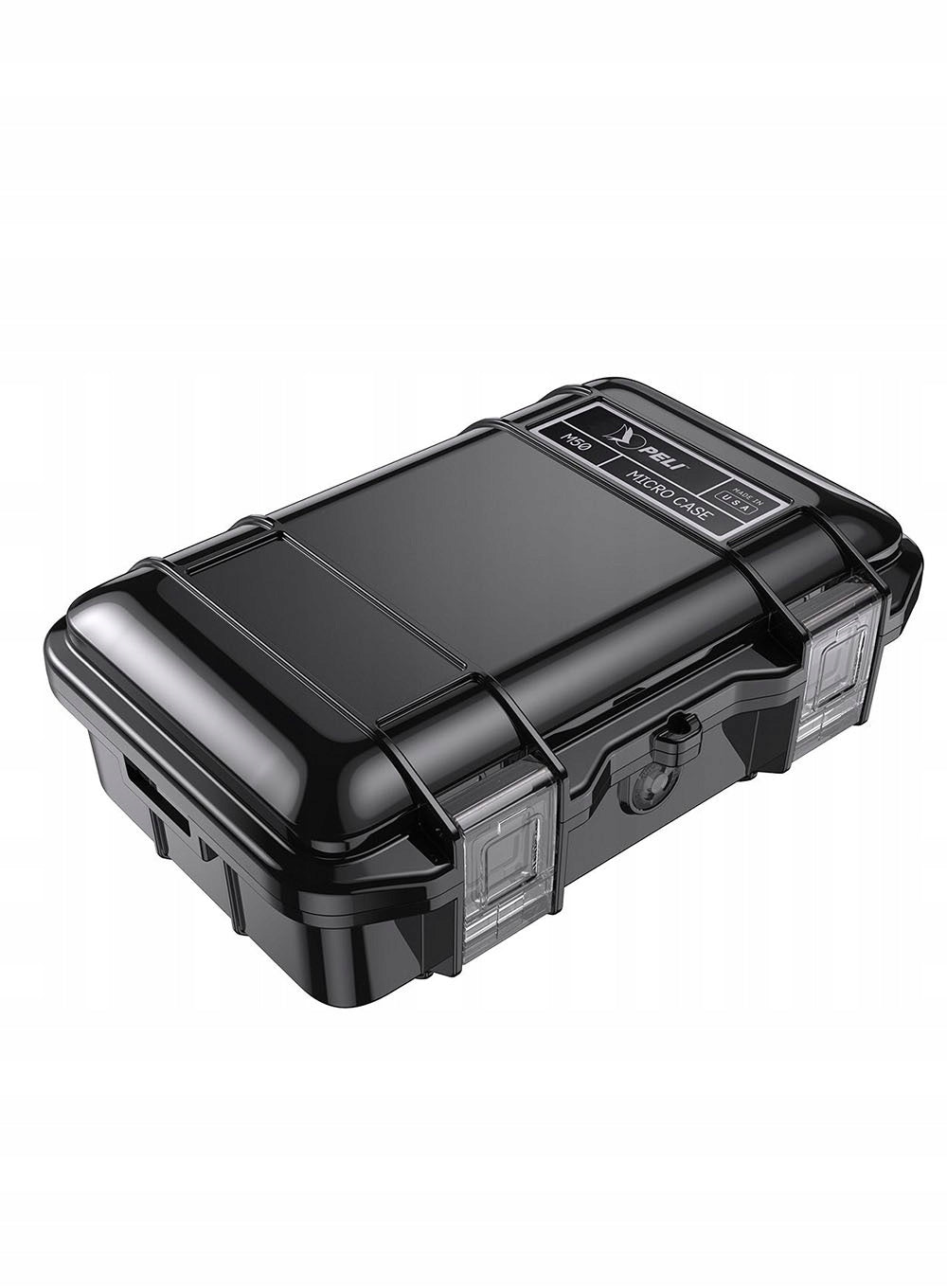 Waterproof protective case for electronics Peli M50 Micro Case - black/black Color black