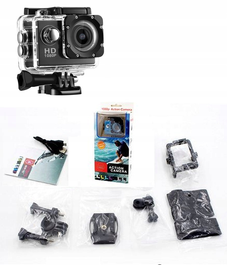 Waterproof sports camera up to 30m 1080p with handle set Model SJ4000