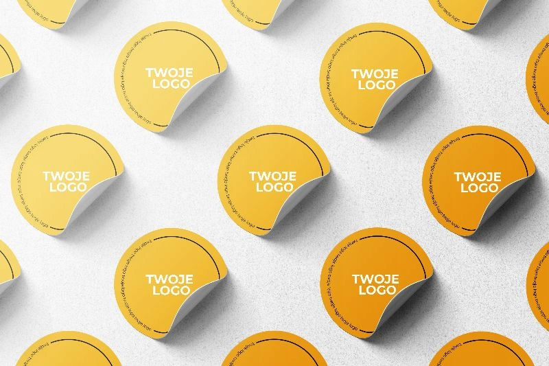 Waterproof stickers with your logo Manufacturer code DRUKUI-30