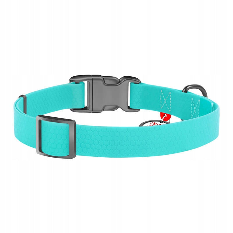 Waudog Dog Collar Waterproof Glowing Fastex Turquoise M Address Qr Packaging status original