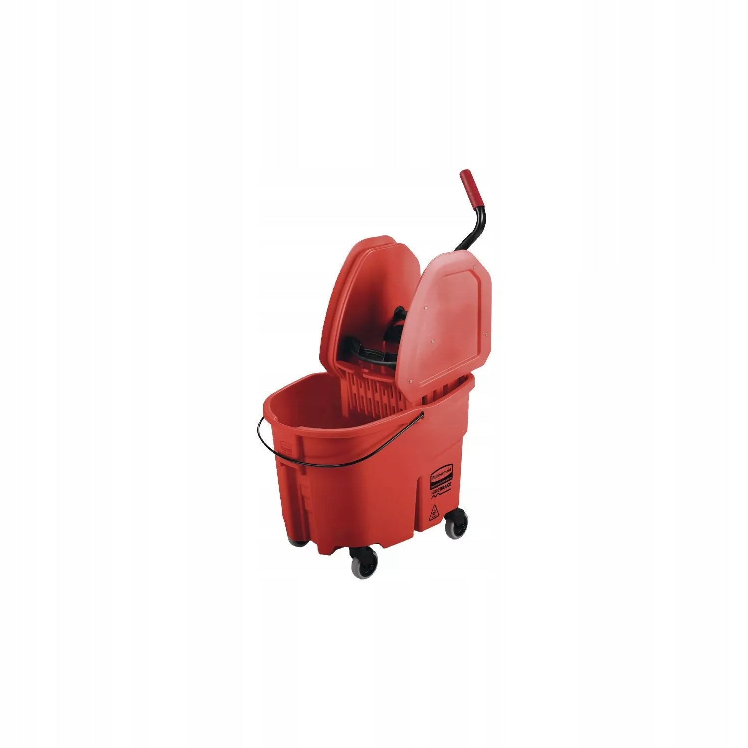 Wavebrake Mop Bucket with Squeeze Lever, Red