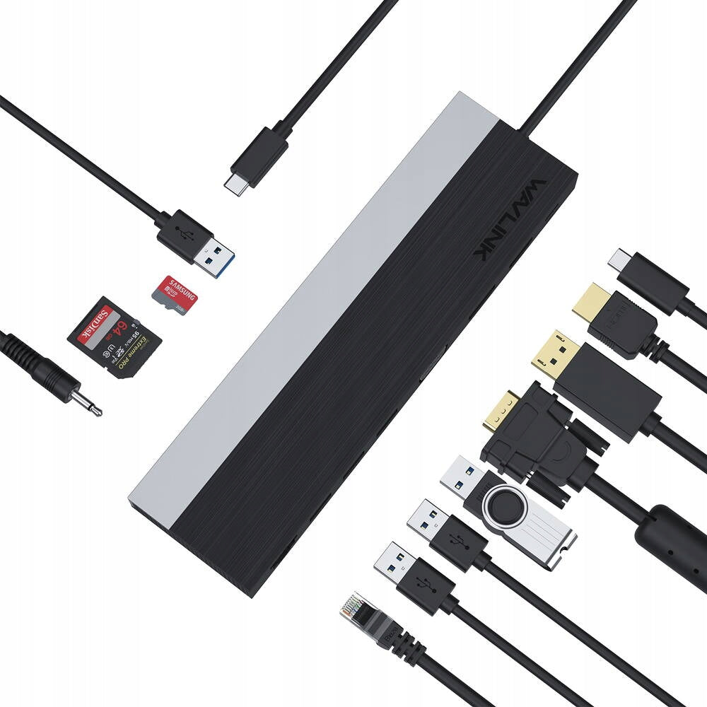Wavlink USB-C 4K Triple Display Docking Station WL-UMD03 3 MONITORS