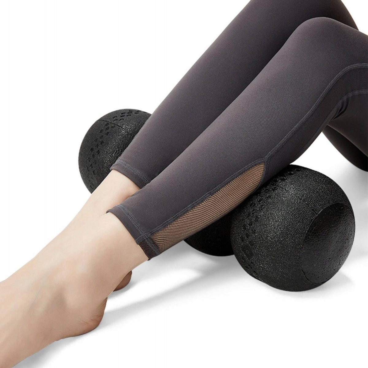 Wavy Foam Roller Deep Tissue Massage Expanded Milk Tea Hardness 55 Packaging status original