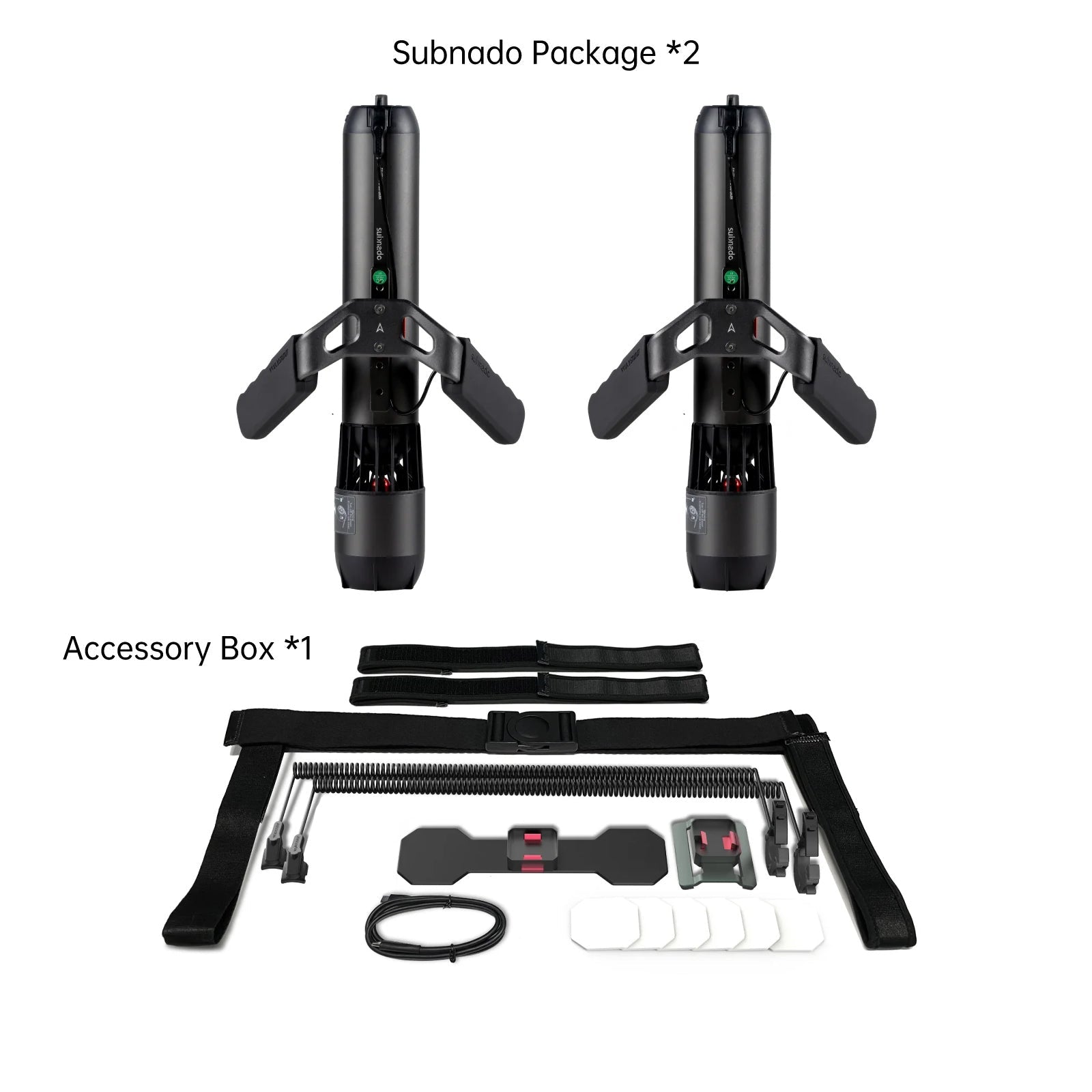 Waydoo Subnado Underwater Swim Scooter Starter Kit 60m 56min 1.4kg Product weight with unit packaging 1.5 kg