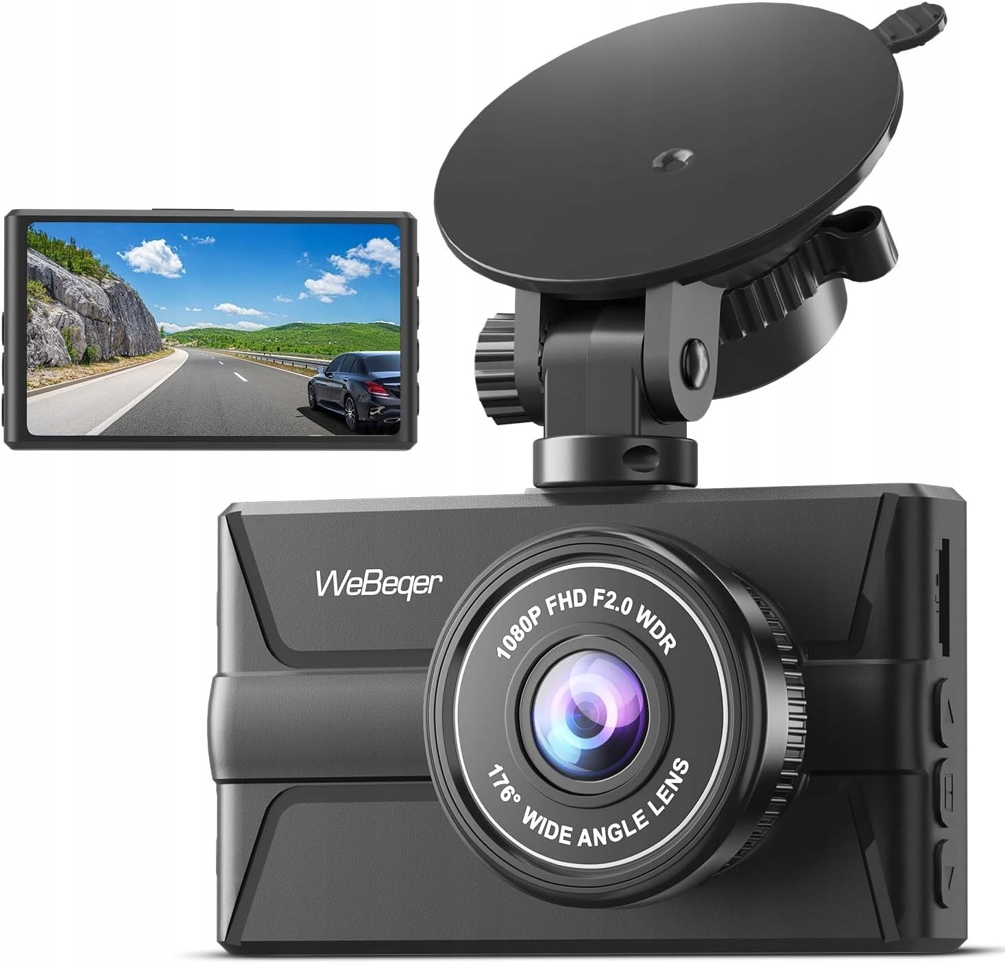 WeBeqer Front Dashcam 1080P FHD IPS