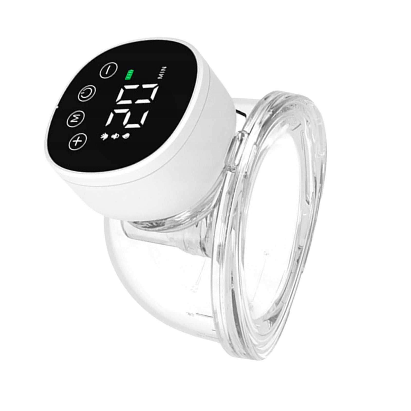 Wearable Breast Pump Portable 3 Modes, 9 Levels LED Display Low Black 1pcs