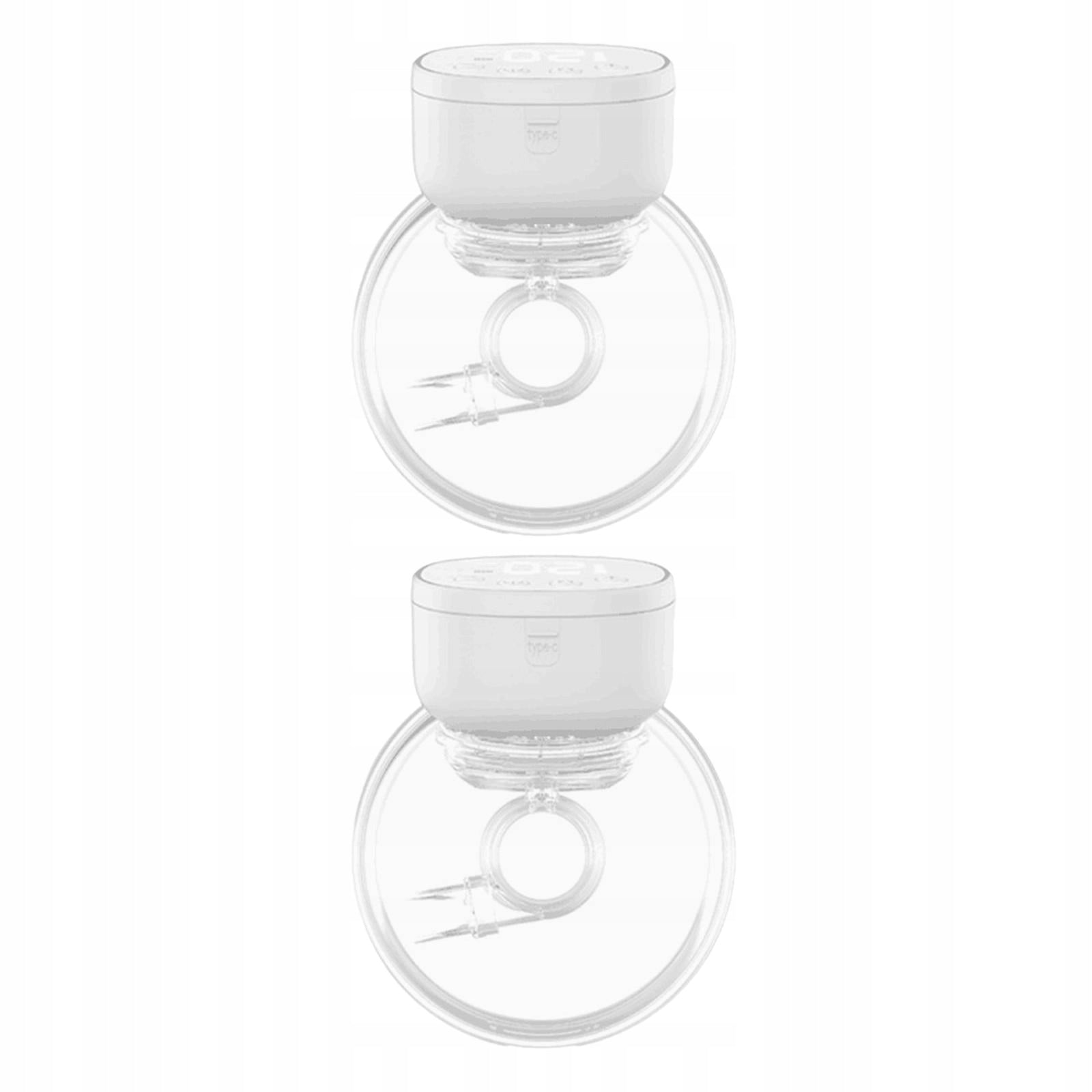 Wearable Breast Pump Portable Smart Display Anti Backflow White 2pcs Medical device no