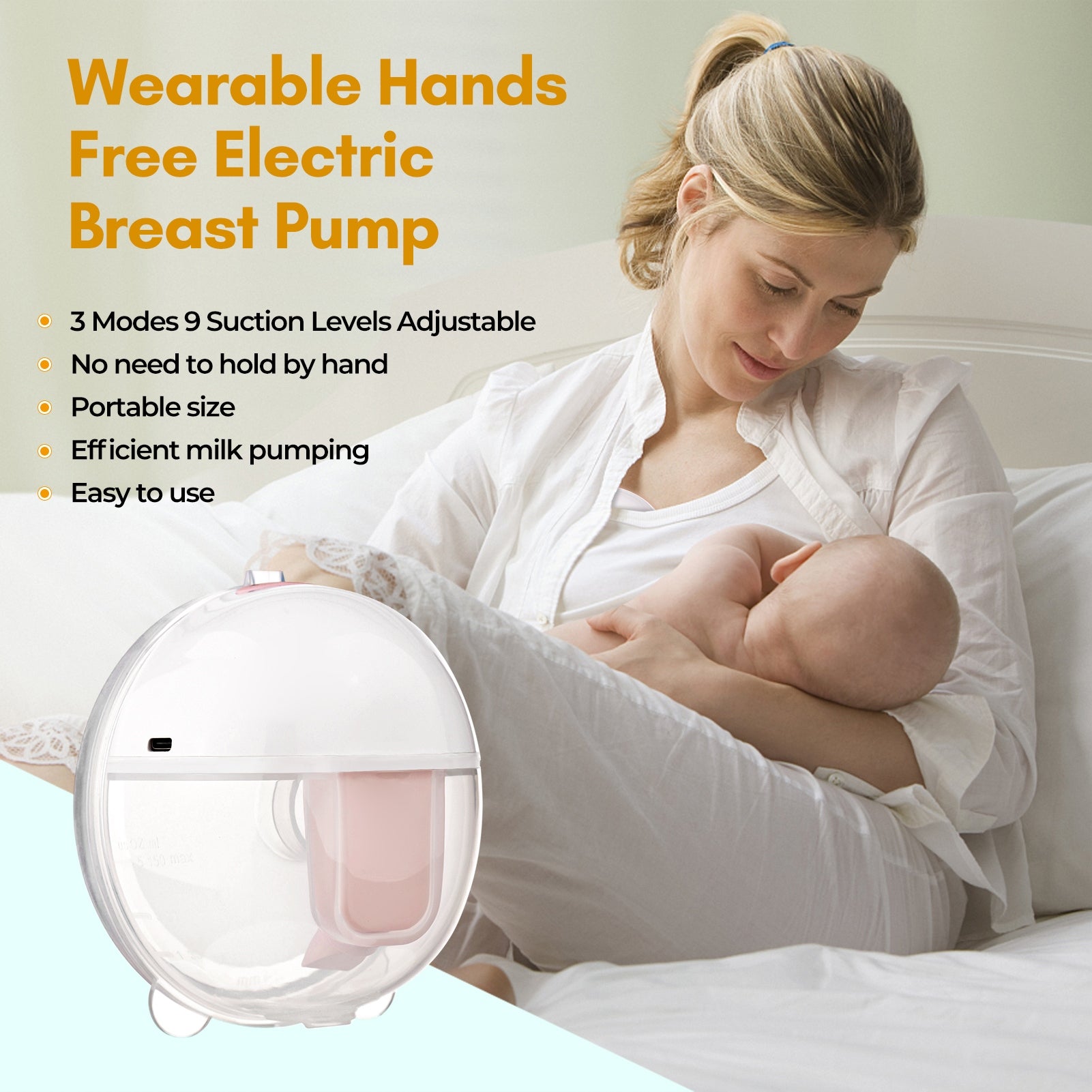 Wearable Electric Chest Pump Portable Quiet QC Pump