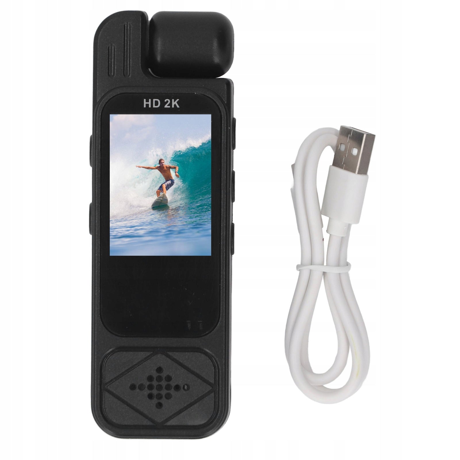 Wearable Video Recorder Clip Back 2k 180° AI Rotary Lens Model 0991QIIA