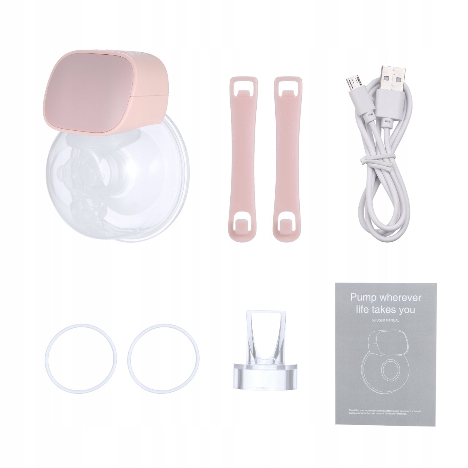 Wearable electric chest pump quiet invisible hands free 64 Medical device no
