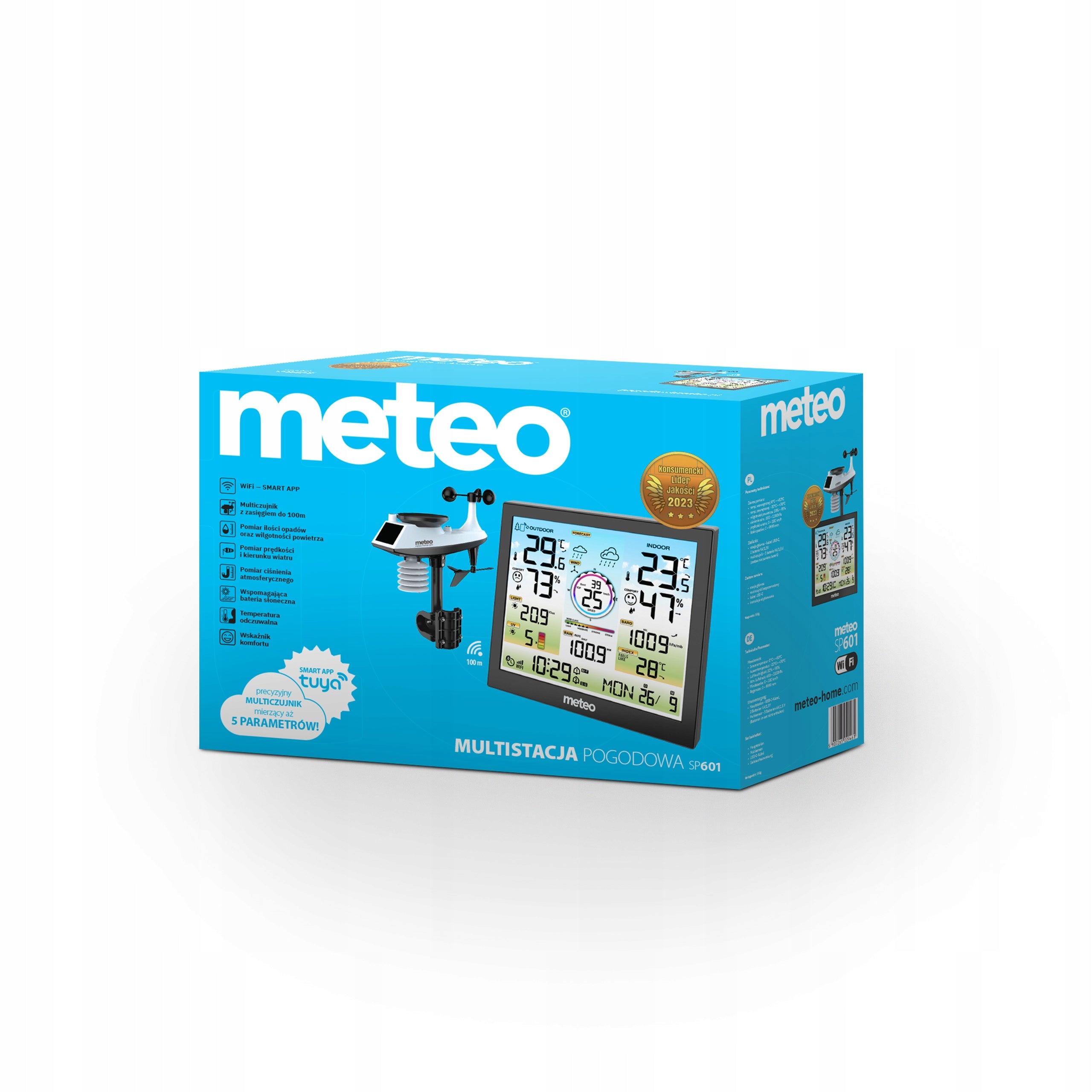 Weather Station Wireless METEO Hygrometer Barometer WIFI SP601 Batteries included no