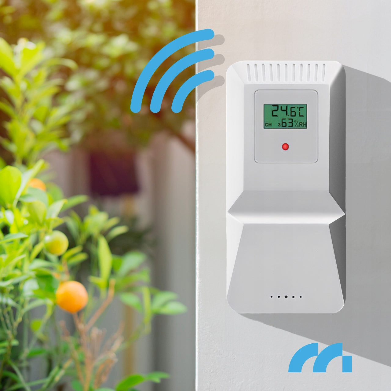 Weather Station Wireless Thermometer Barometer Outdoor Weather Sensor Color black