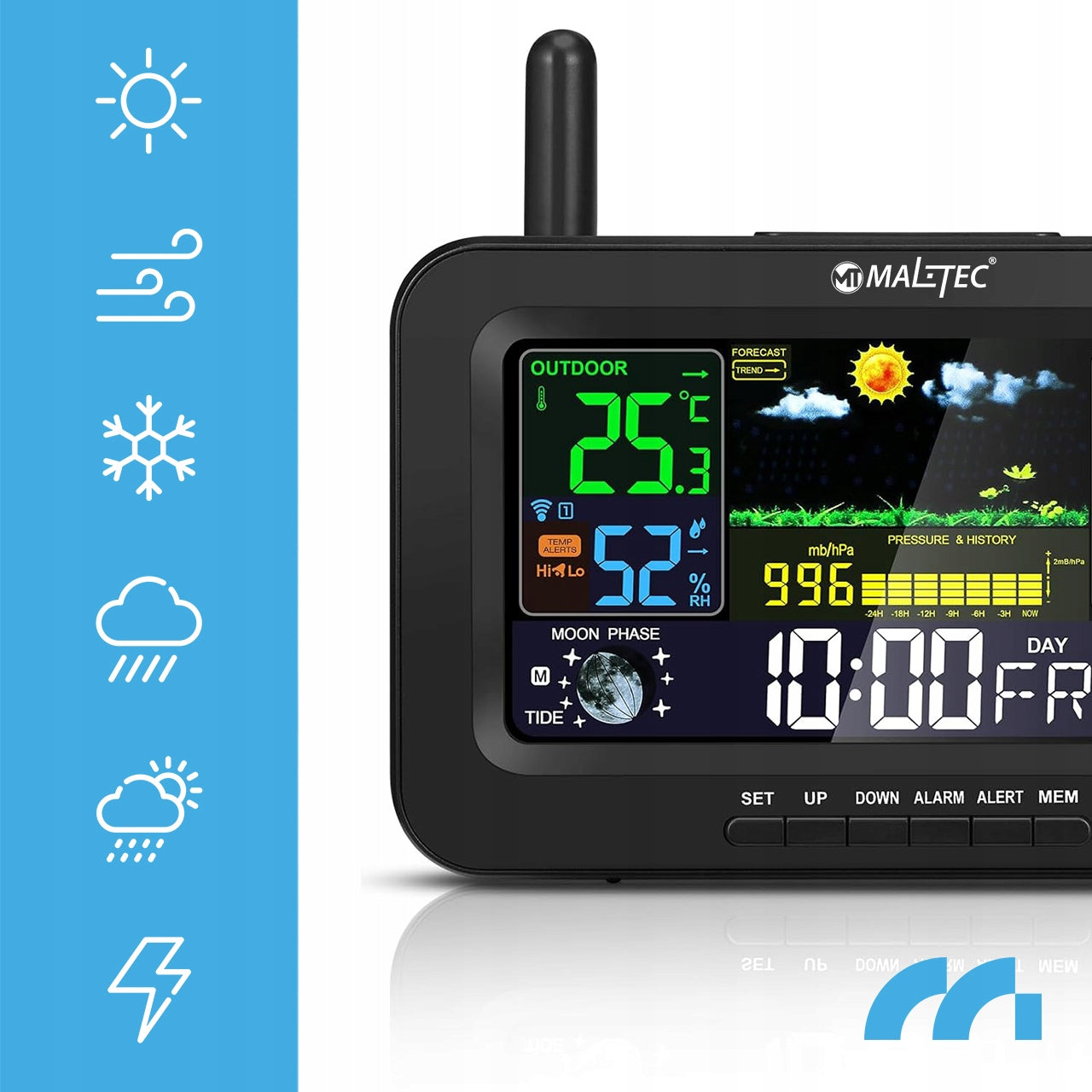 Weather Station Wireless Thermometer Barometer Outdoor Weather Sensor Manufacturer code Bezprzewodowa Stacja Pogodowa 111979