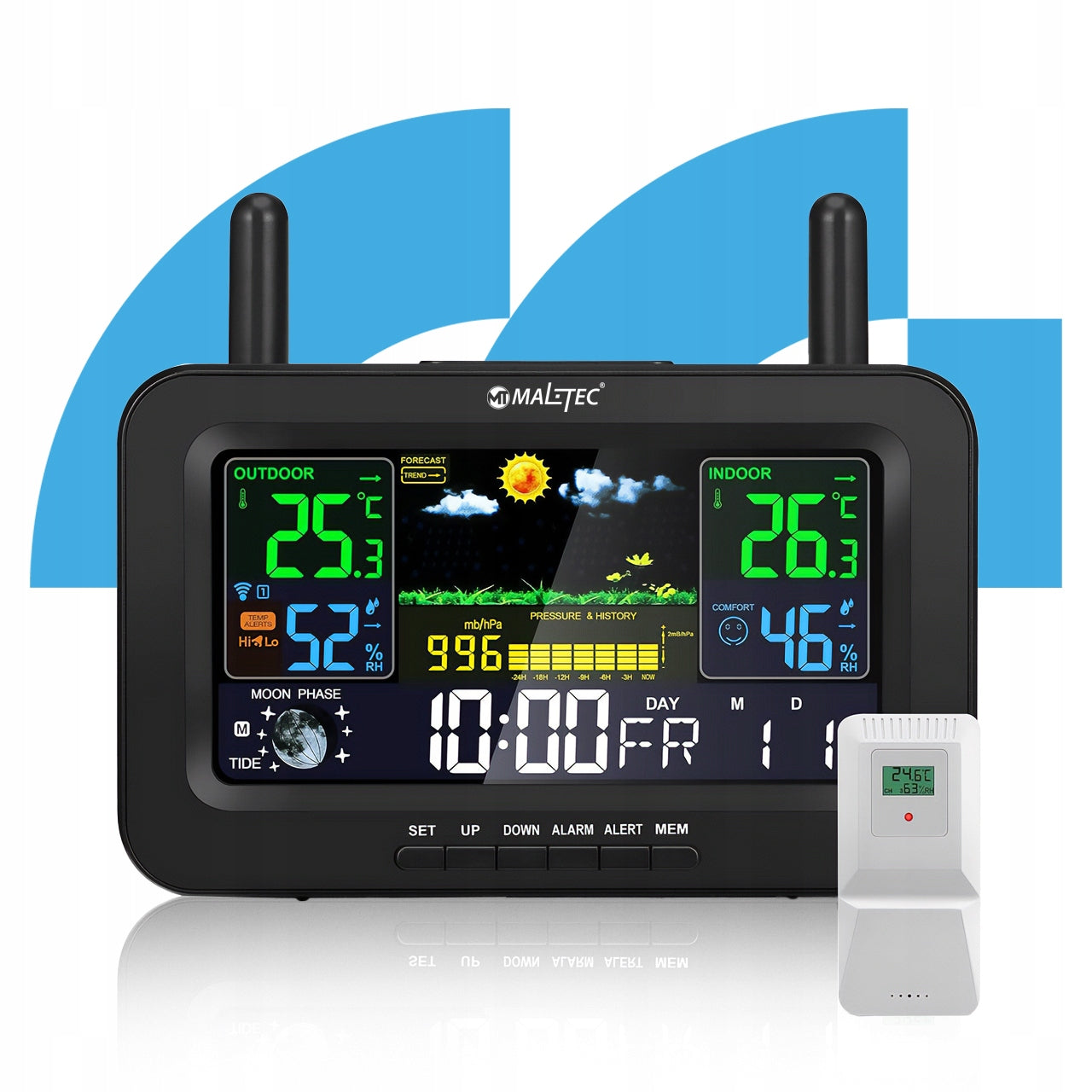 Weather Station Wireless Thermometer Barometer Outdoor Weather Sensor Material synthetic material