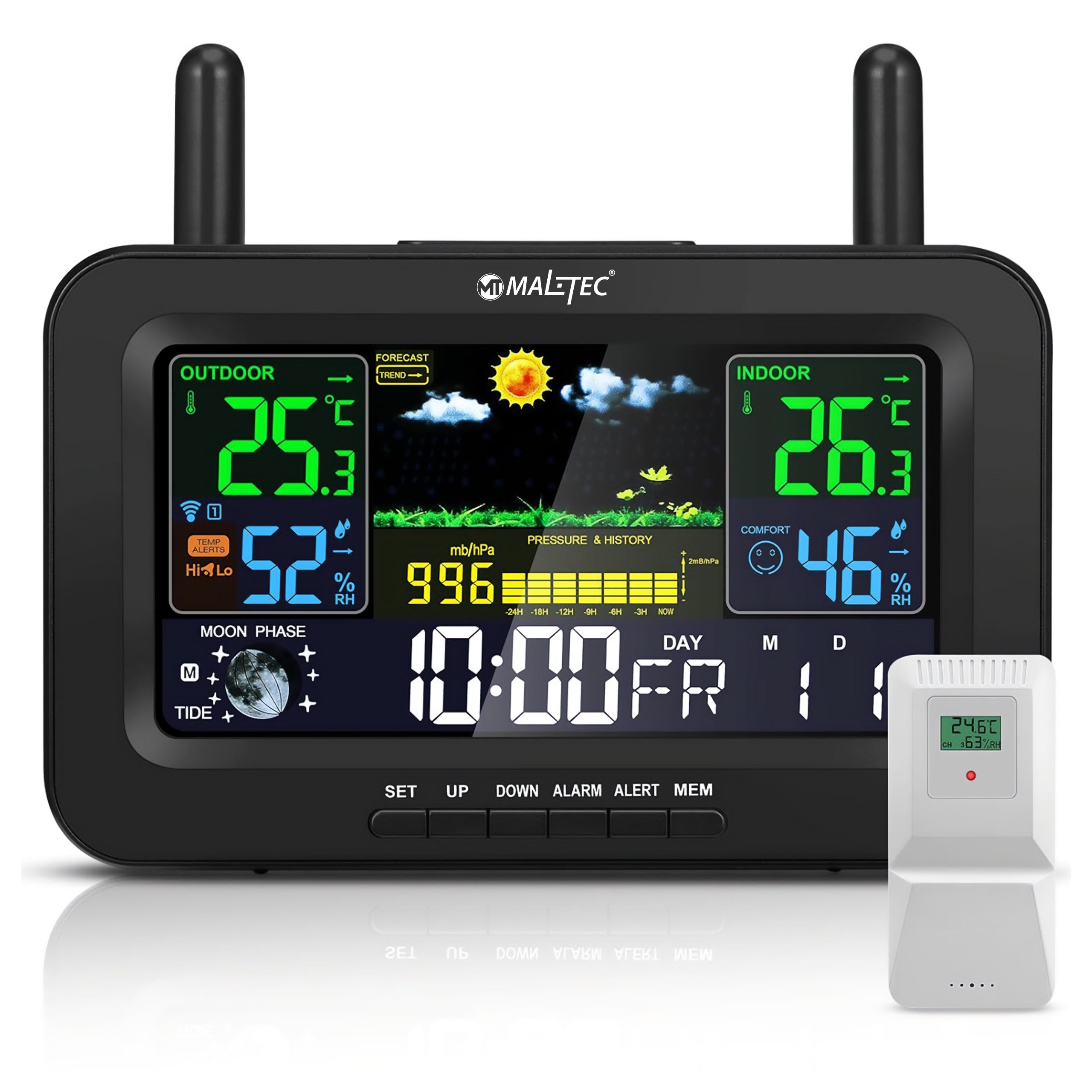 Weather Station Wireless Thermometer Barometer Outdoor Weather Sensor