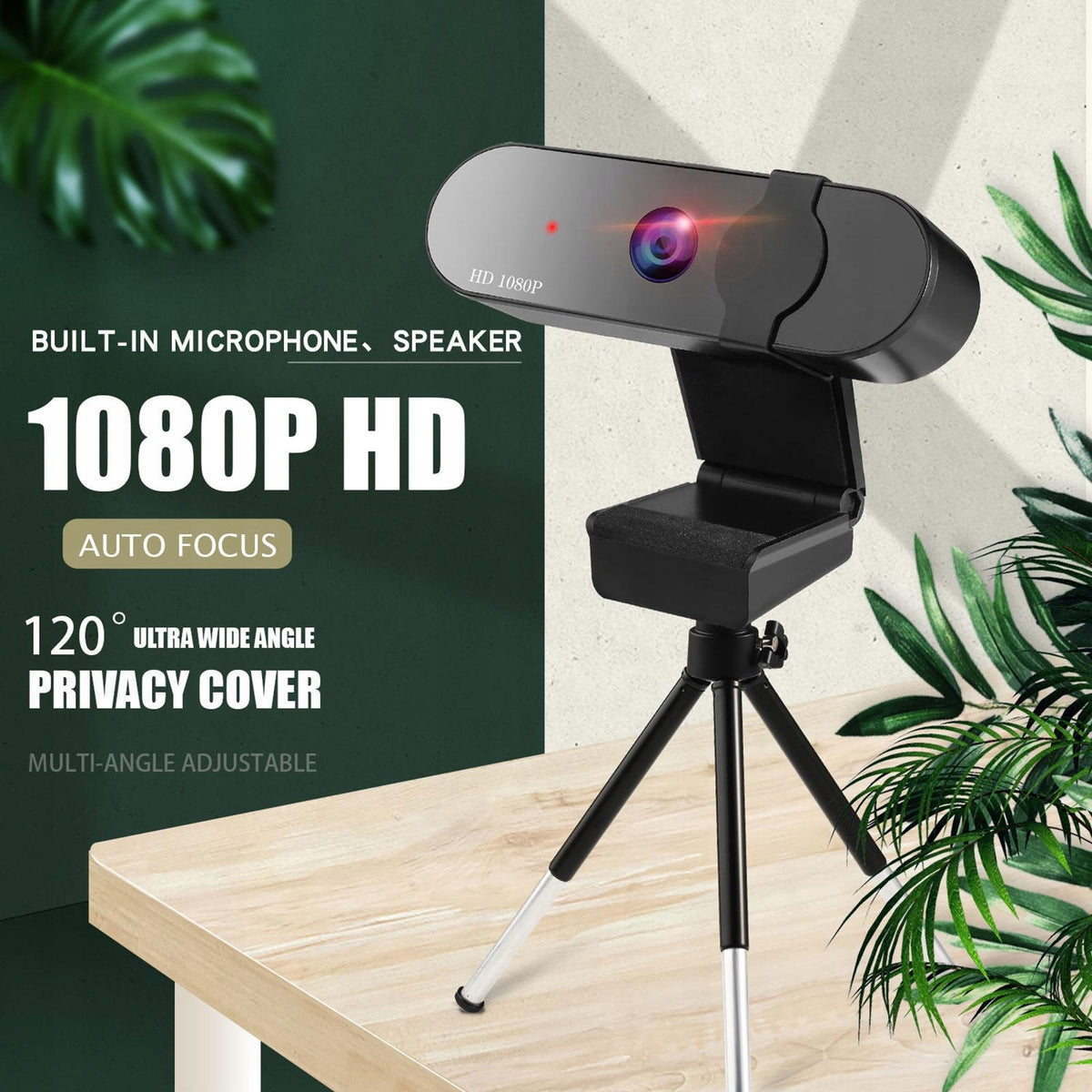Web Camera with Microphone USB 2.0 degree Wide Angle for PC Video 1k