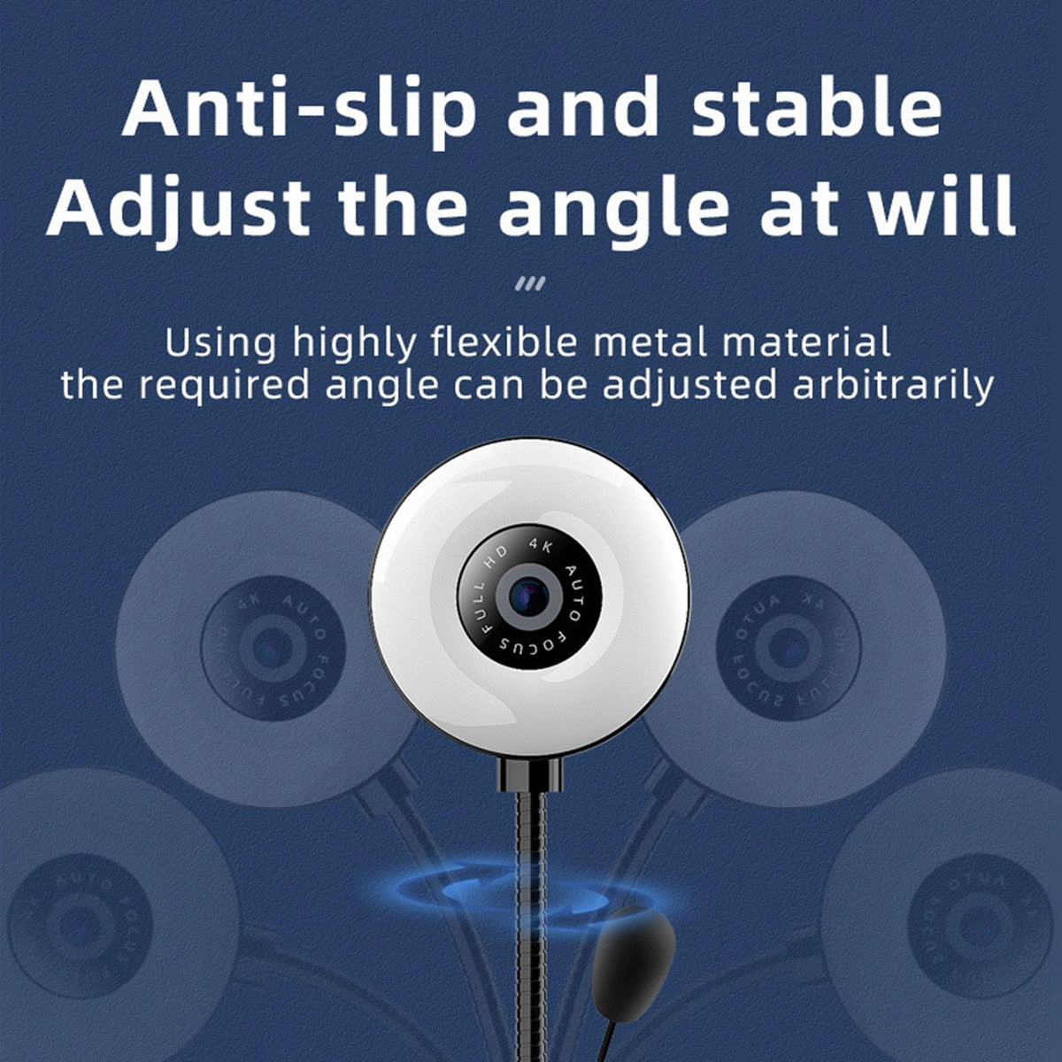 Webcam 4K 2.0 Noise Reduction Wide Field of View Fast Focus Adjustment 720p Packaging status original