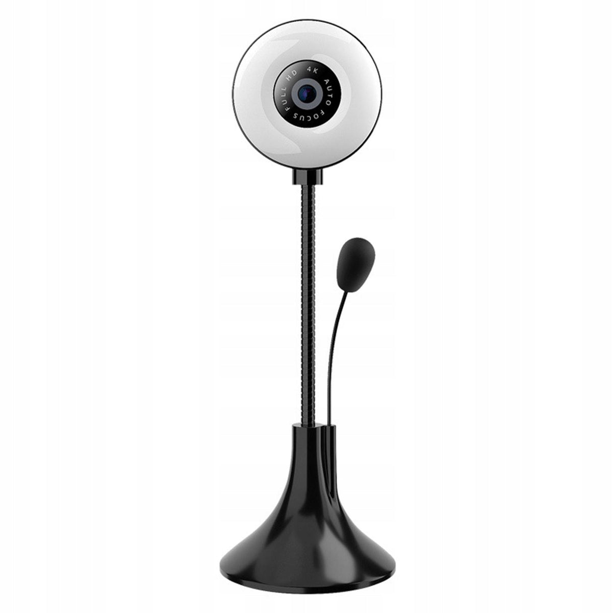 Webcam 4K Smart Full HD LED Fill Light Rotatable AutoFocus Multi 1080p