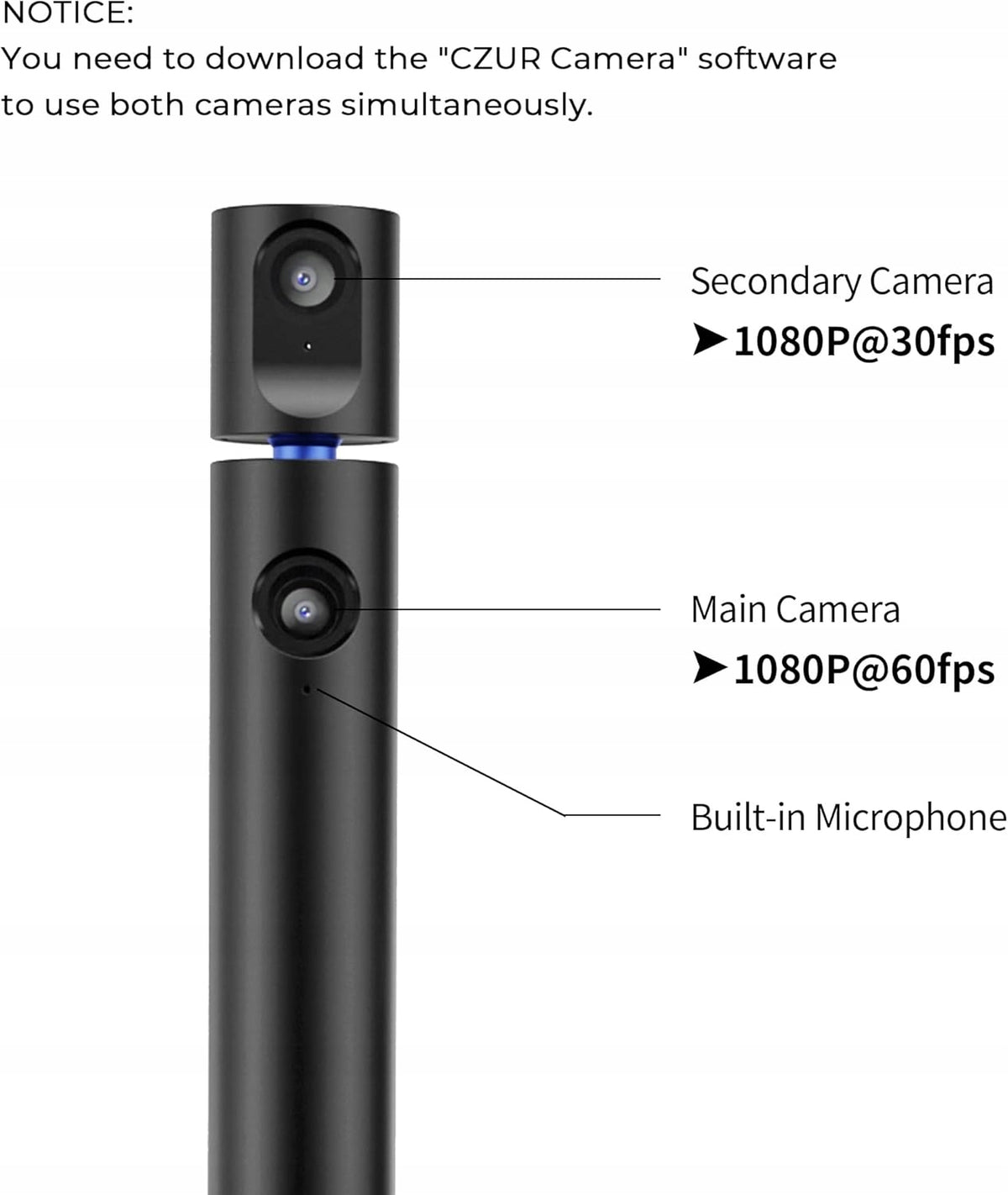 Webcam CZUR Halo Full HD 1080p Webcam USB Computer Streaming Manufacturer code halo001