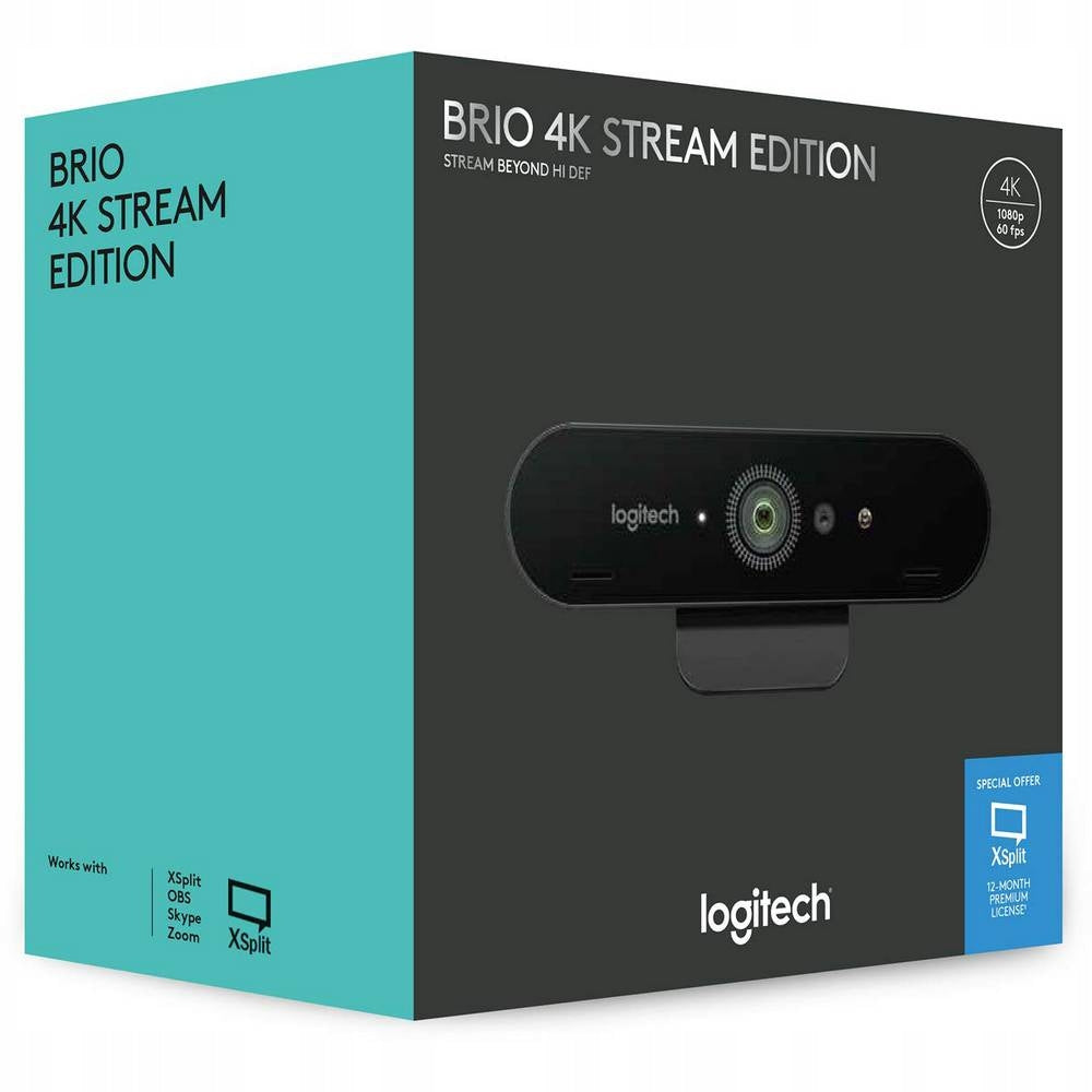 Webcam Logitech BRIO 4K STREAM EDITION Pro HDR and RightLight 3