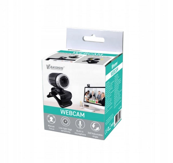 Webcam Vakoss WEB| 3 MP| 30FPS| Built-in microphone| 640x480px| Brand Vakoss