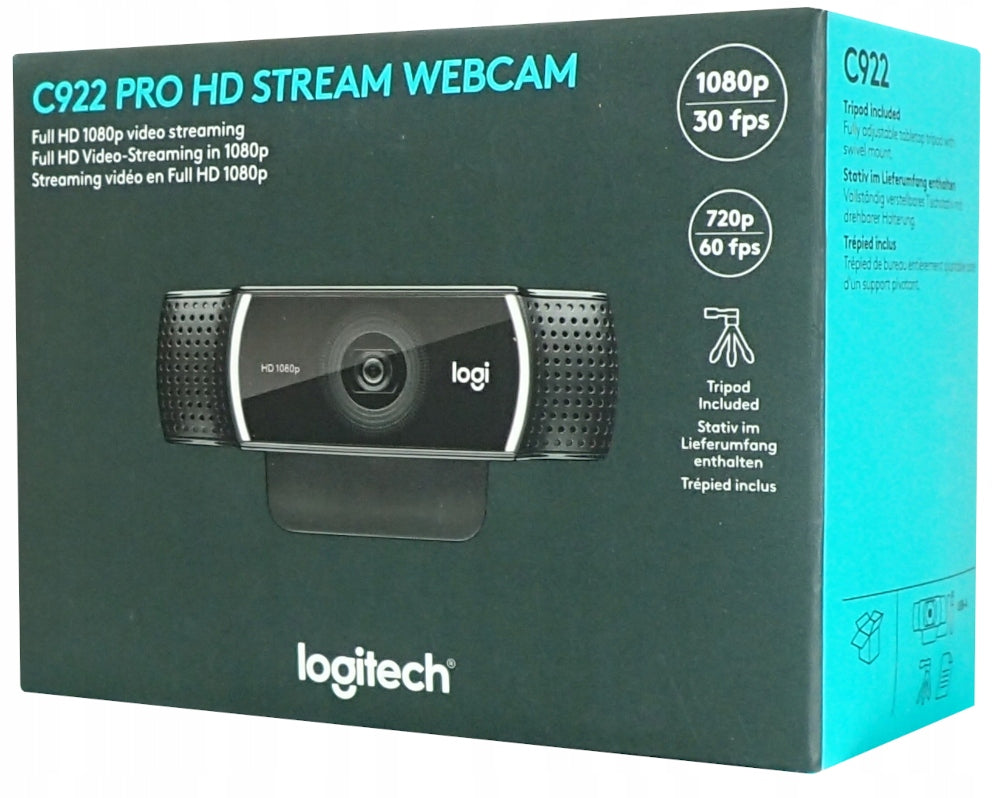 Webcam WebCam FullHD 1080p Logitech C922 Pro + Tripod Manufacturer Logitech