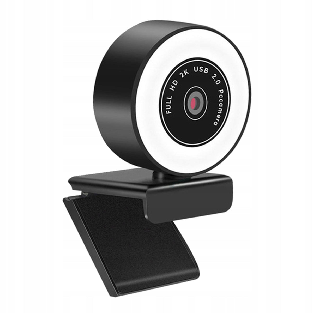 Webcam with Microphone Ring Light HD Web Cam for 2k Fixed Focus