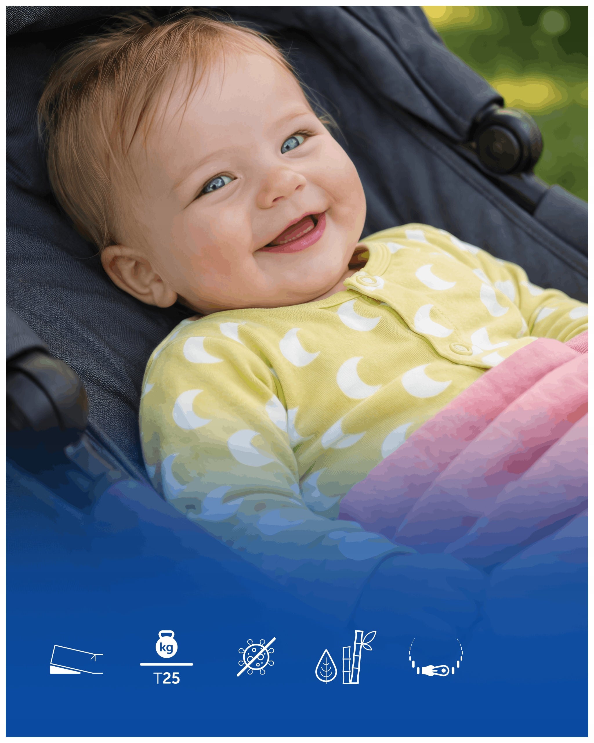 Wedge Pillow for Stroller ANTI-REFLUX Gondola Wedge Pillow Gondola Wedge Packaging status original