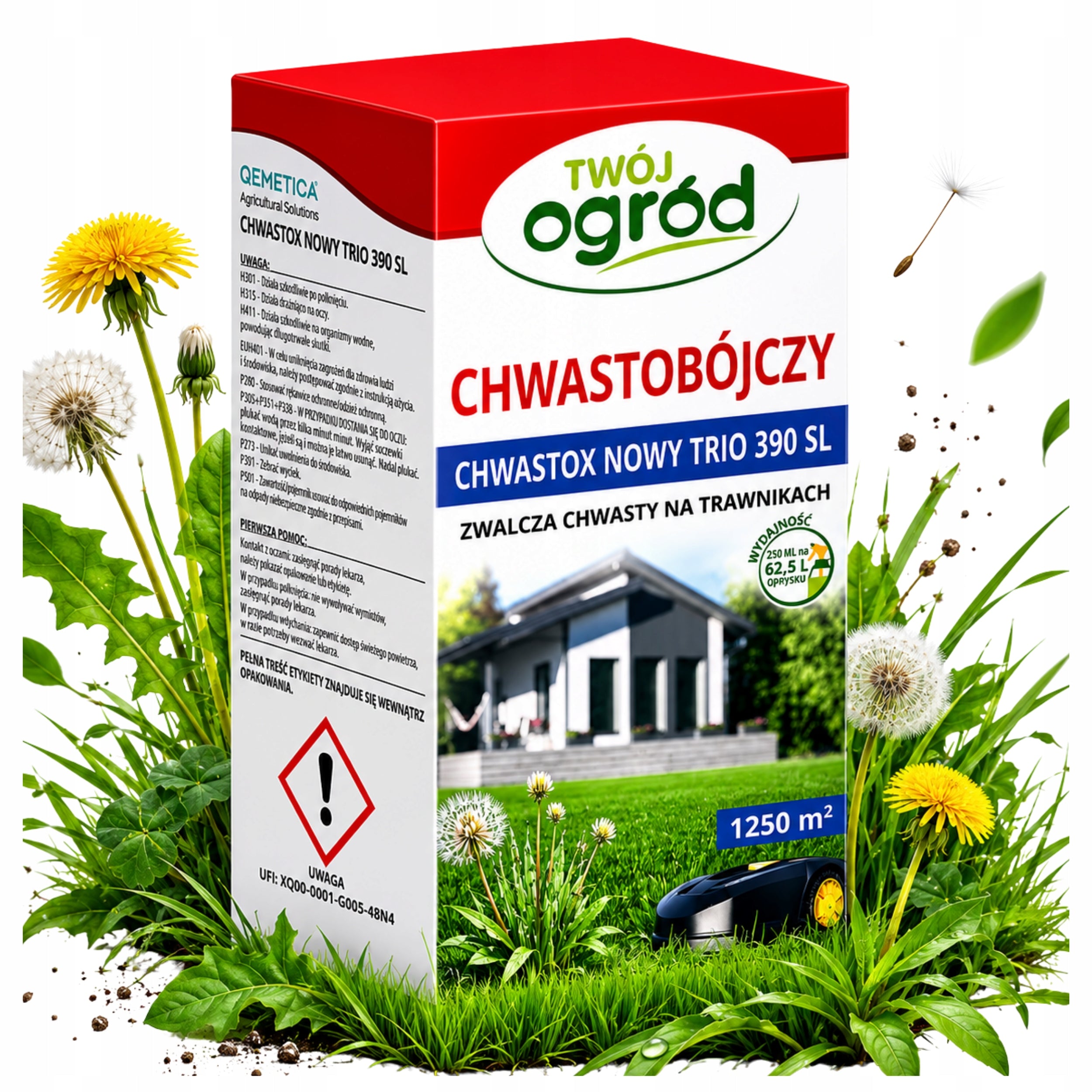 Weed agent CHWASTOX NEW TRIO 390SL 250ml SPRAYING FOR WEEDS IN GRASS