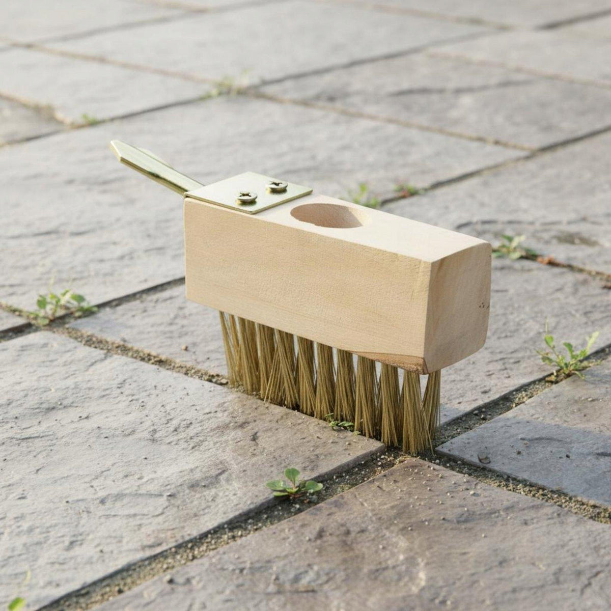 Weeding Brush Hard Bristles Long Handle Vegetation Brush Solid B Steel Wire Packaging status original