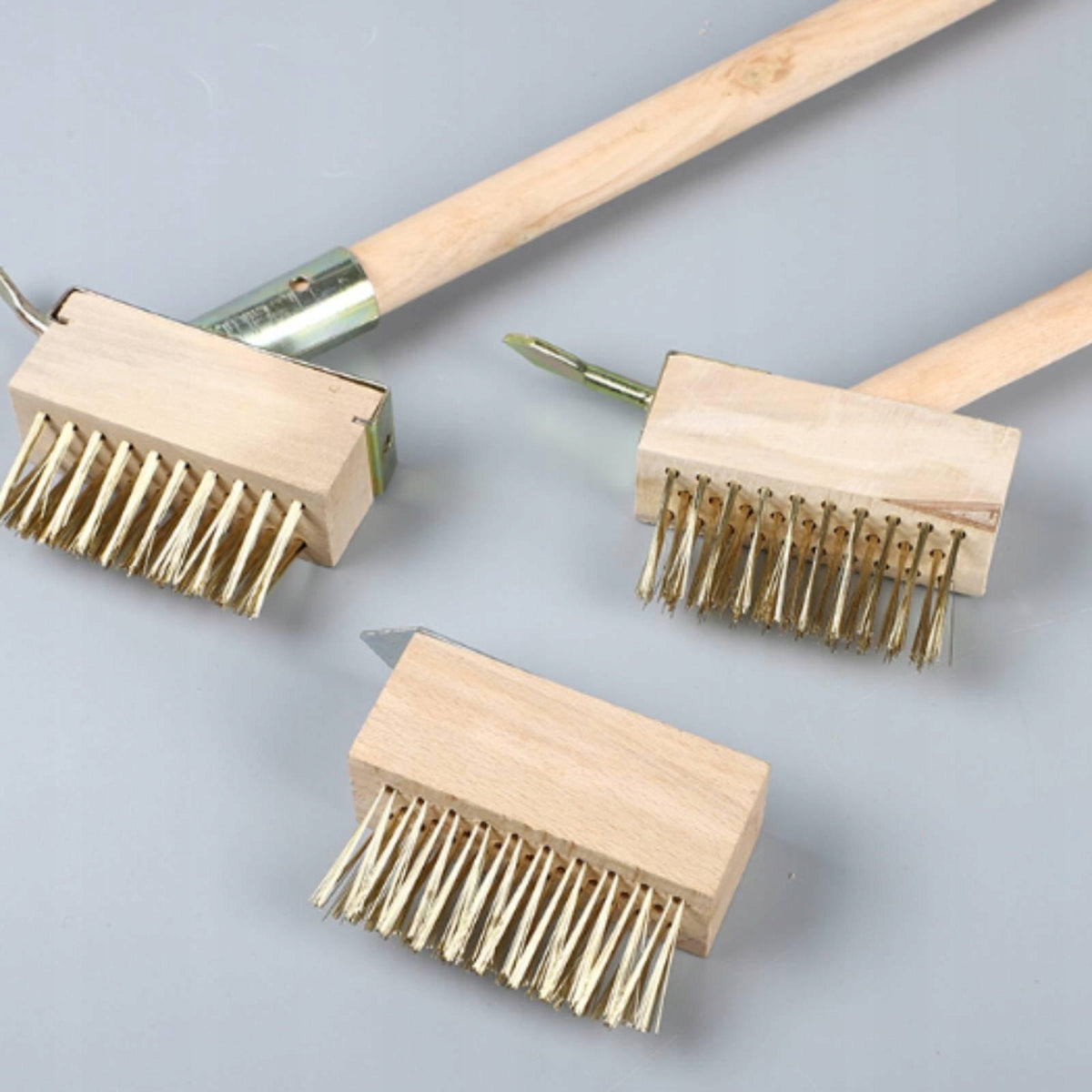 Weeding Brush Hard Bristles Long Handle Vegetation Brush Solid a Steel Wire Packaging status original