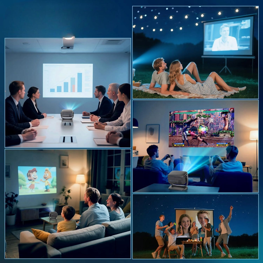 Weejector Mini Bluetooth WiFi 6 Full HD1080P 4K Smart Home Theater Projector Brand no brand