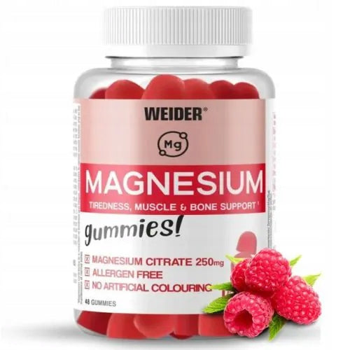 Weider MAGNESIUM taste Raspberry 48 gummies MAGNESIUM Magnesium citrate Packaging status original