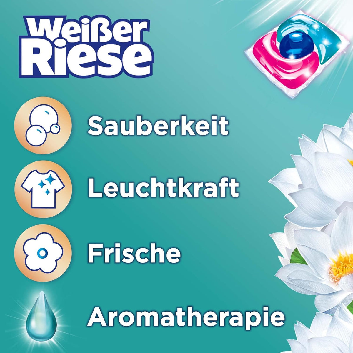 Weißer Riese Trio-Caps capsules dp washing 60 pcs from Germany Manufacturer code Weißer Riese Trio-Caps