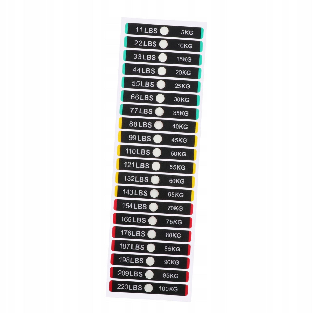 Weight Stack Labels PP Material Fitness Equipment Sticker Set Weighted