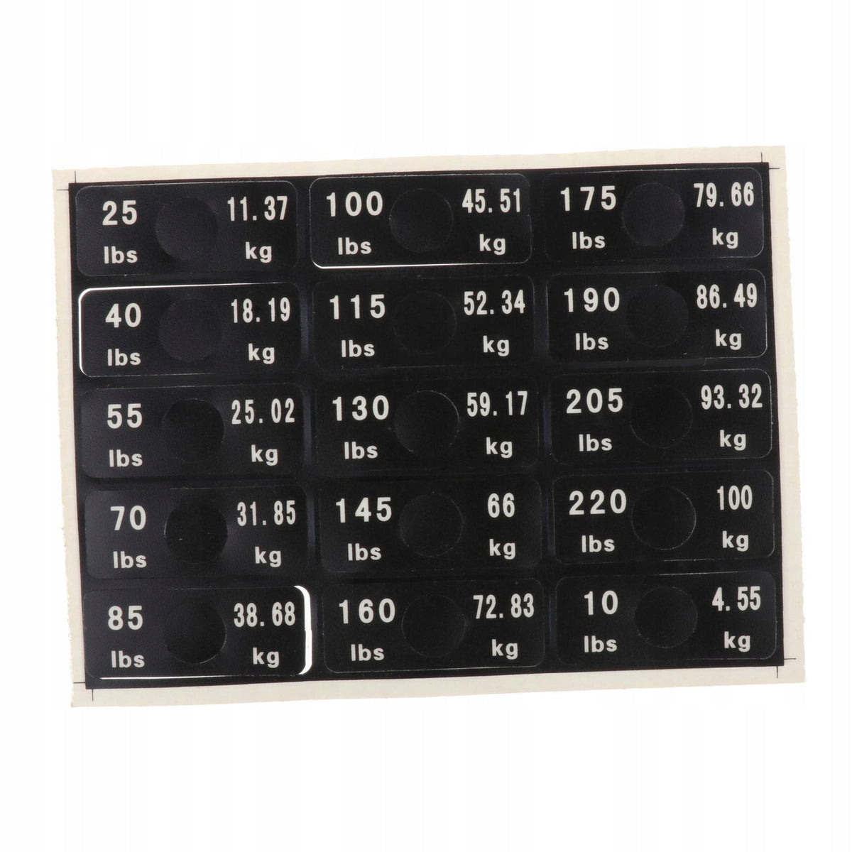 Weight Stack Labels Self Adhesive Weight Stickers for Weight Lifting