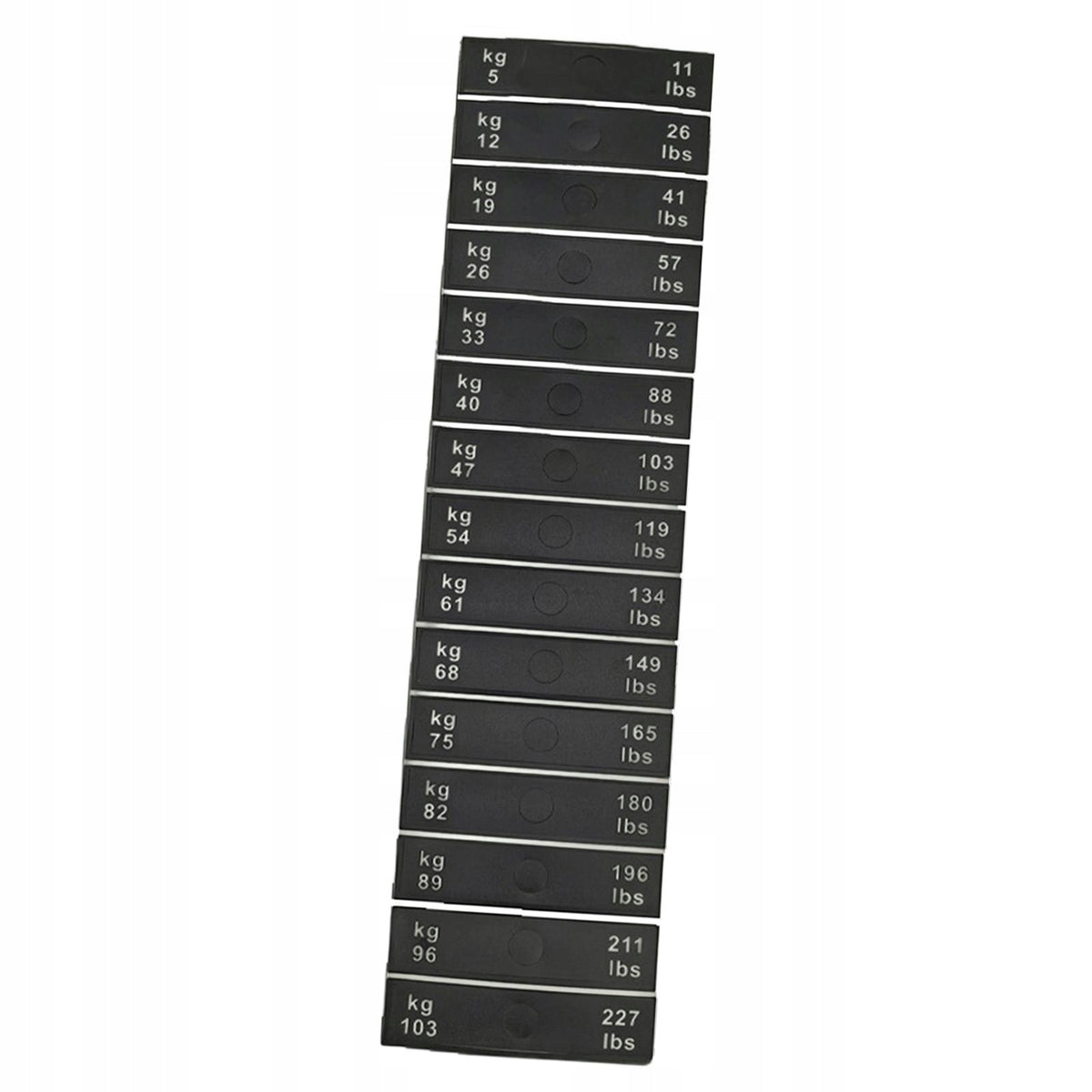 Weight Stack Labels Weight Block Sticker for Fitness Equipment Length 9 cm Packaging status original