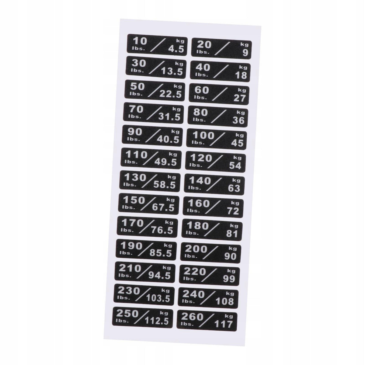 Weight Stack Labels, Weight Stickers, lbs, Black Background, Weight Number Brand no brand